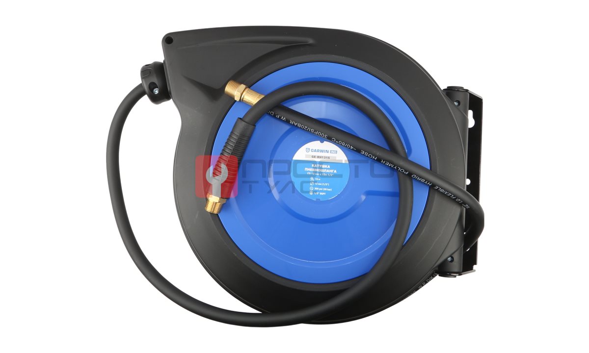  GARWIN INDUSTRIAL GE-RH1315 Катушка для раздачи воздуха (воды) ГП 12 мм, 15 м, пластиковая закрытая, 1/2