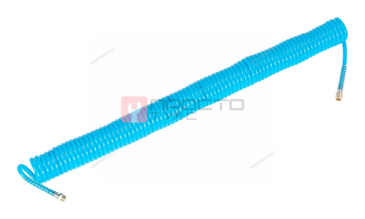  Шланг воздушный спиральный ПУ диам. 6х8мм, 12 м NORDBERG HS0612PU (0)