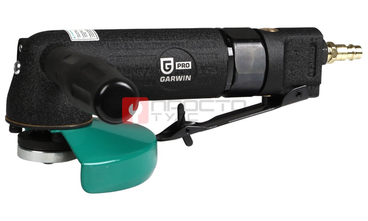  GARWIN PRO 803017-12-4 Пневматическая углошлифовальная машинка (УШМ) c рычажным включателем, 125 мм, 11000 об/мин, 450 Вт, профессиональная (0)