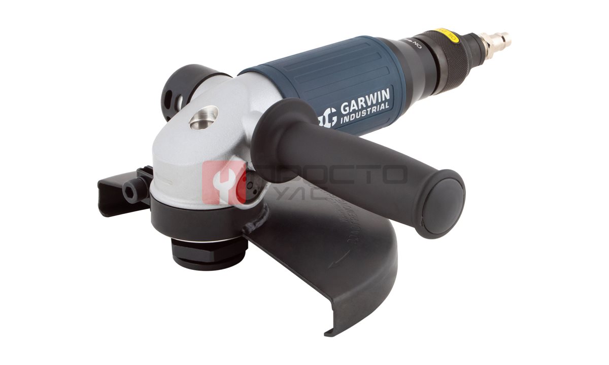  GARWIN INDUSTRIAL 803017-18-20 Пневматическая углошлифовальная машинка (УШМ) c поворотным включателем, 180 мм, 7600 об/мин., 1,8 л.с., промышлен (1)