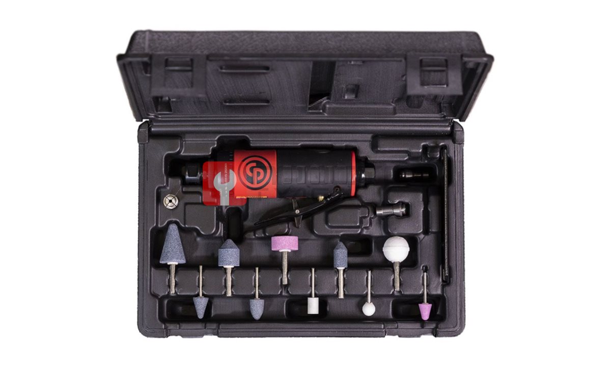  Машинка зачистная прямая с набором шарошек, 22000 об./мин. Chicago Pneumatic CP7411K 8941074111 (0)