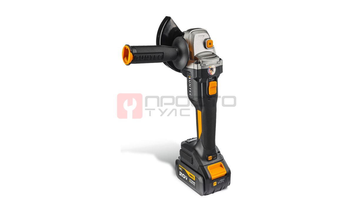  RUNTEC RT-AG900 Шлифмашина угловая аккумуляторная RUNTEC PRO 125 мм, 20В, 2*4Ач, 900Вт (1)