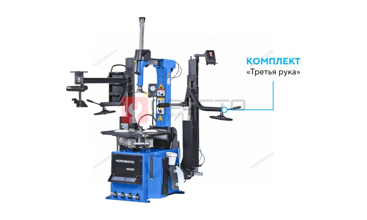  Станок шиномонтажный автомат, инверторный, стол с накладками, 220 В, синий NORDBERG 4643ID (B) (0)