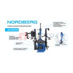  Станок шиномонтажный автомат, инверторный, стол с накладками, 220 В, синий NORDBERG 4643ID (B) (2)