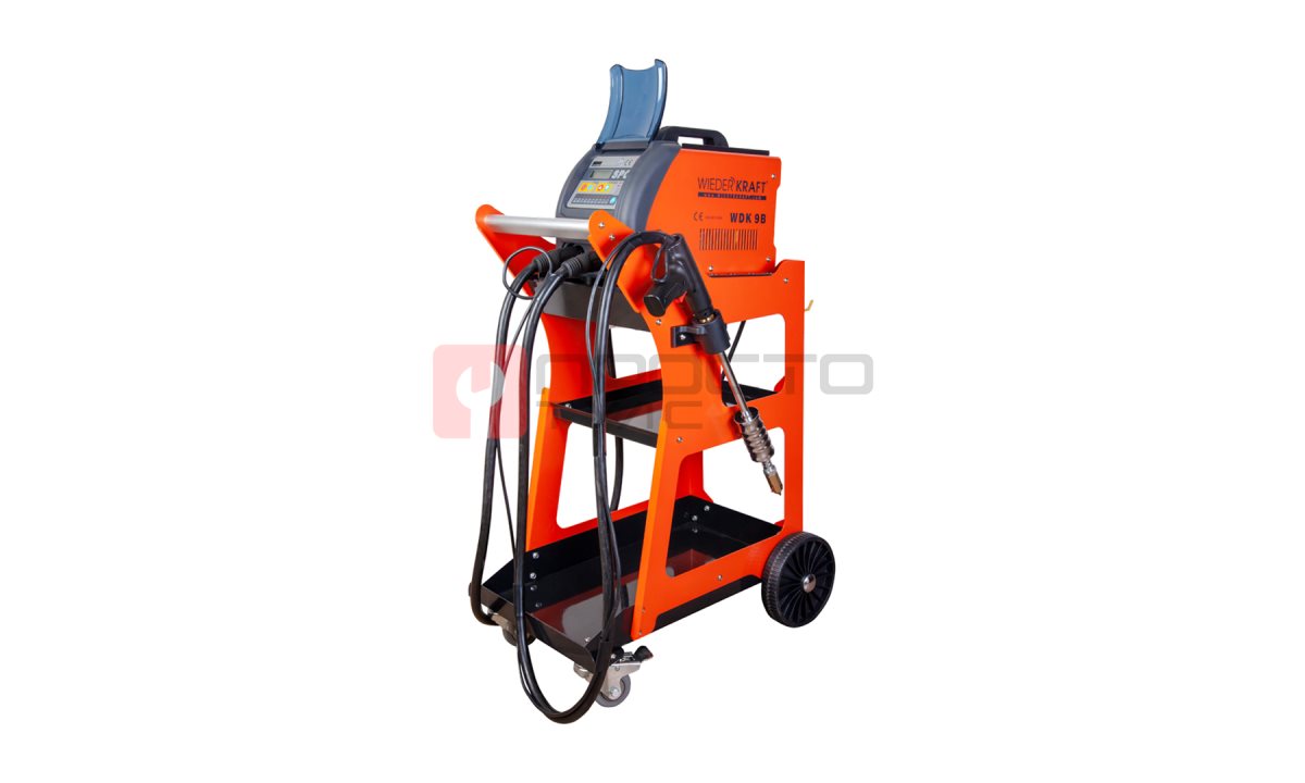  WDK-9B Многофункциональный споттер 220В, 14кВА, 40А, сварочный ток 3800А, с тележкой WDK-1331 (1)