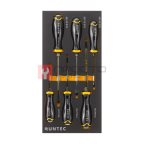  RUNTEC RT-HT220STD-6G Тележка инструментальная 6 полочная Standart серая с комплектом инструмента, 220 предметов (9)