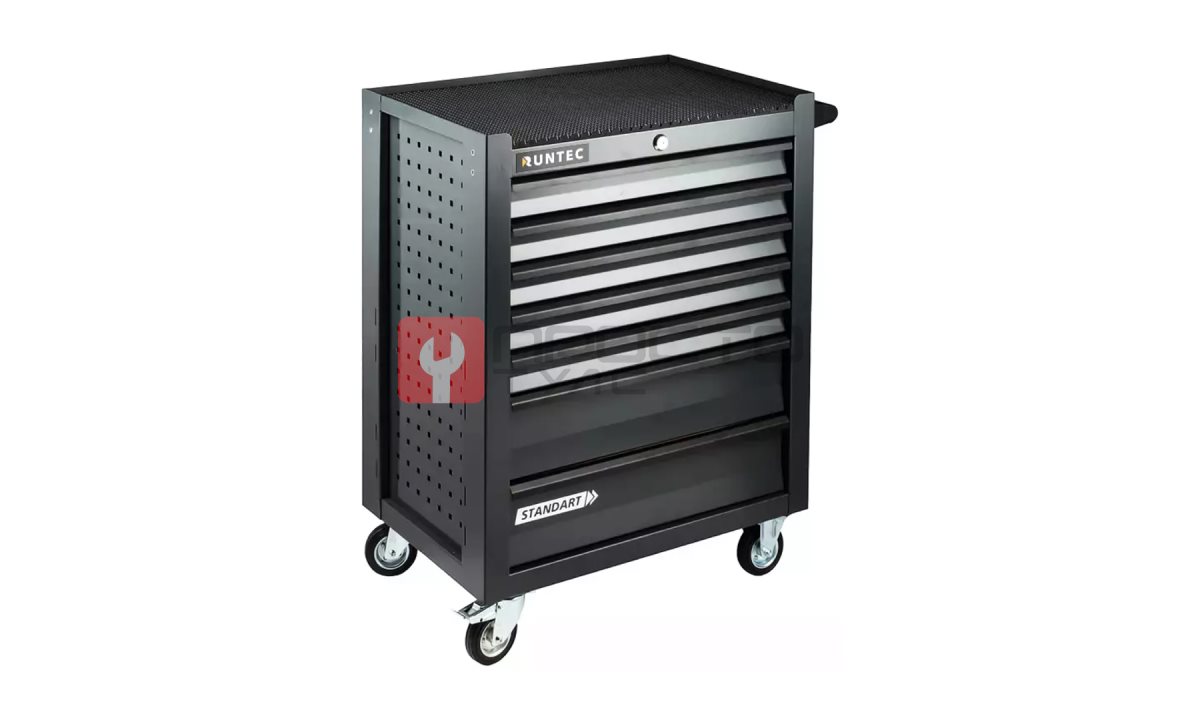  RUNTEC RT-HT273STD-7G Тележка инструментальная 7 полочная Standart серая с комплектом инструмента, 273 предмета (1)