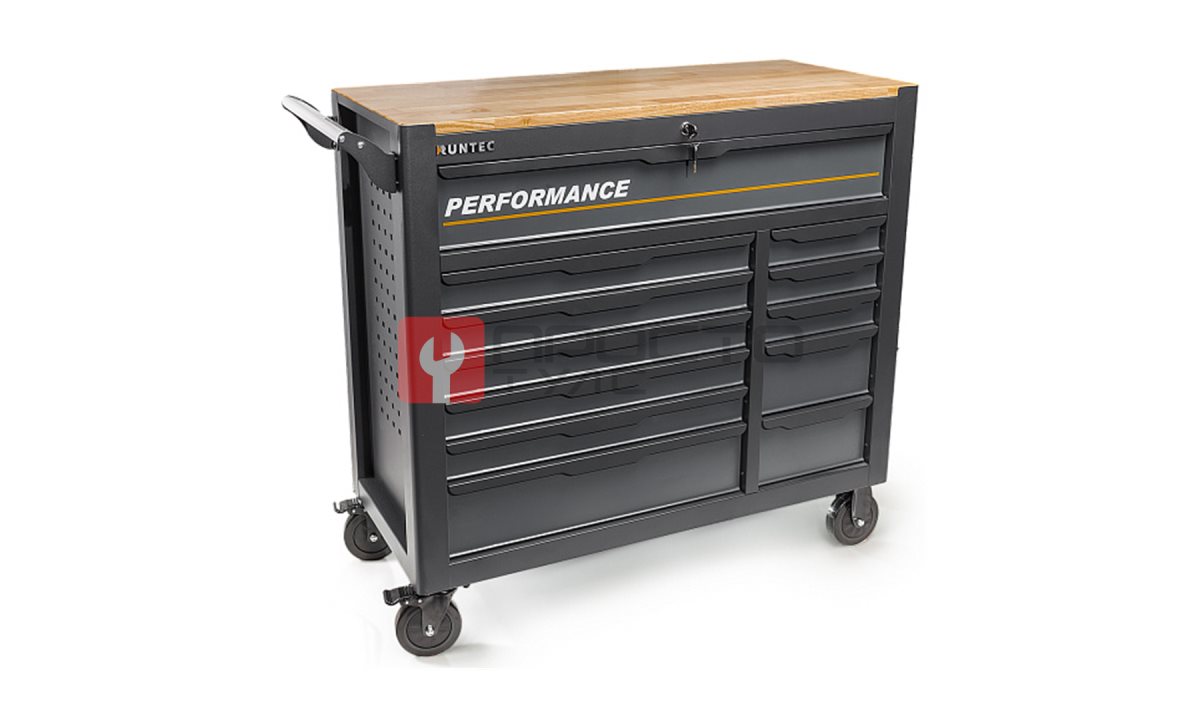  RUNTEC RT-HT313PR12 Тележка инструментальная 12 полочная Performance с комплектом инструмента, 313 предметов (1)