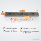  WDK-BJ250 Губки сменные для слесарных тисков 250 мм мни (0)