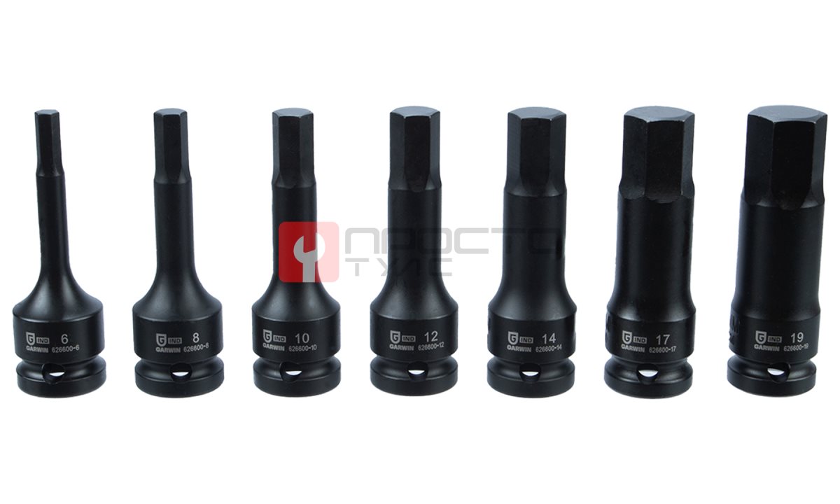  GARWIN INDUSTRIAL 626600-SET7 Набор ударных шестигранников 1/2
