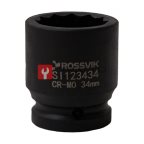  SI123434 Головка торцевая ударная 12-гранная ROSSVIK 3/4