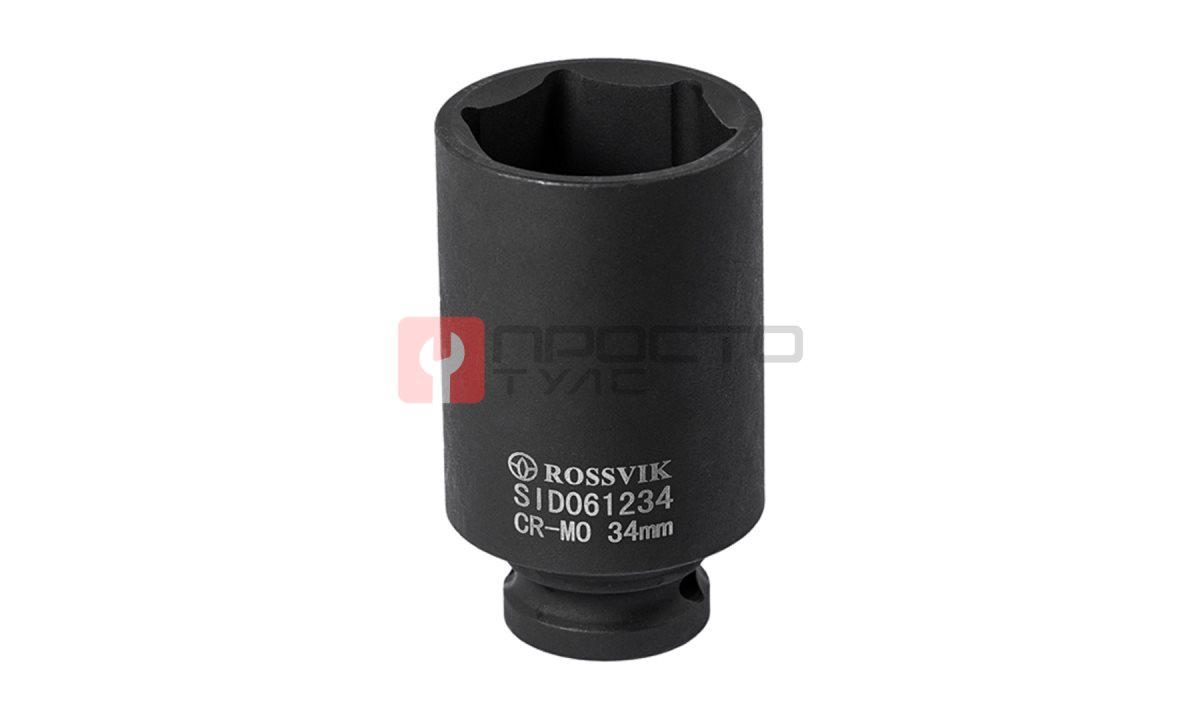  SID061234 Головка торцевая ударная, глубокая ROSSVIK, 1/2
