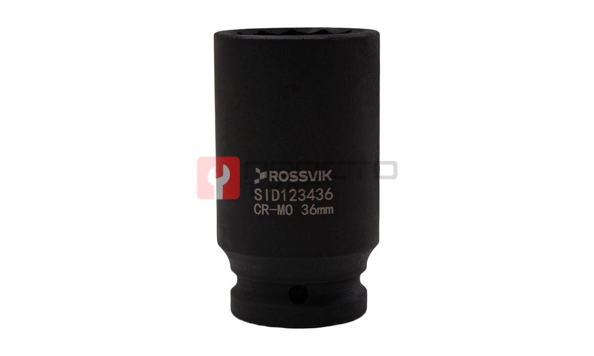  SID123436 Головка торцевая ударная глубокая 12-гранная ROSSVIK 3/4