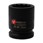  SID123433 Головка торцевая ударная глубокая 12-гранная ROSSVIK 3/4