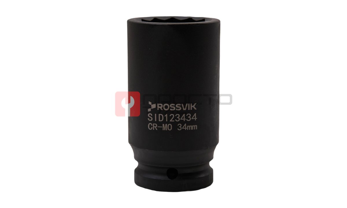  SID123434 Головка торцевая ударная глубокая 12-гранная ROSSVIK 3/4