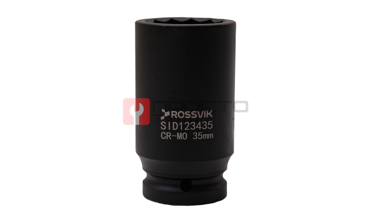  SID123435 Головка торцевая ударная глубокая 12-гранная ROSSVIK 3/4
