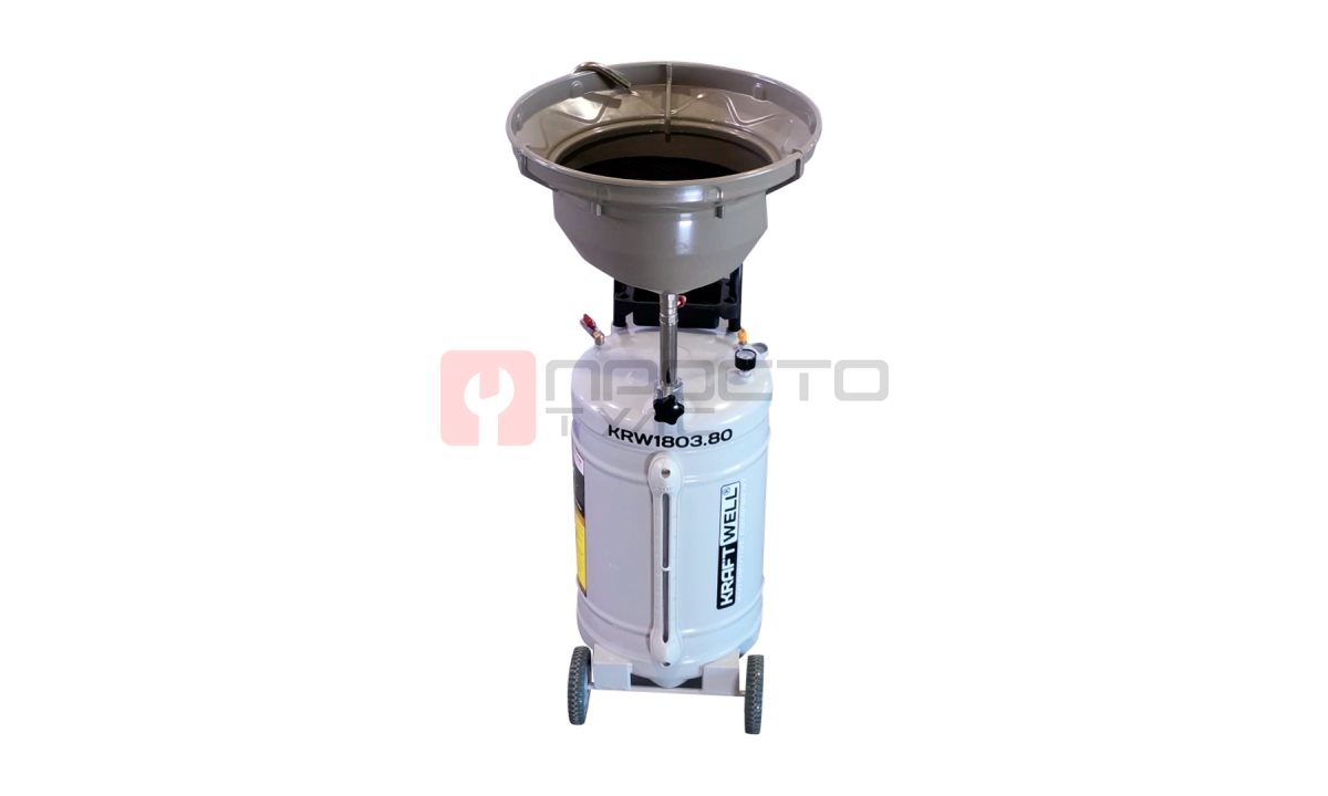  KraftWell KRW1803.80 Установка для слива масла/антифриза с круглой подъемной ванной, мобильная (0)