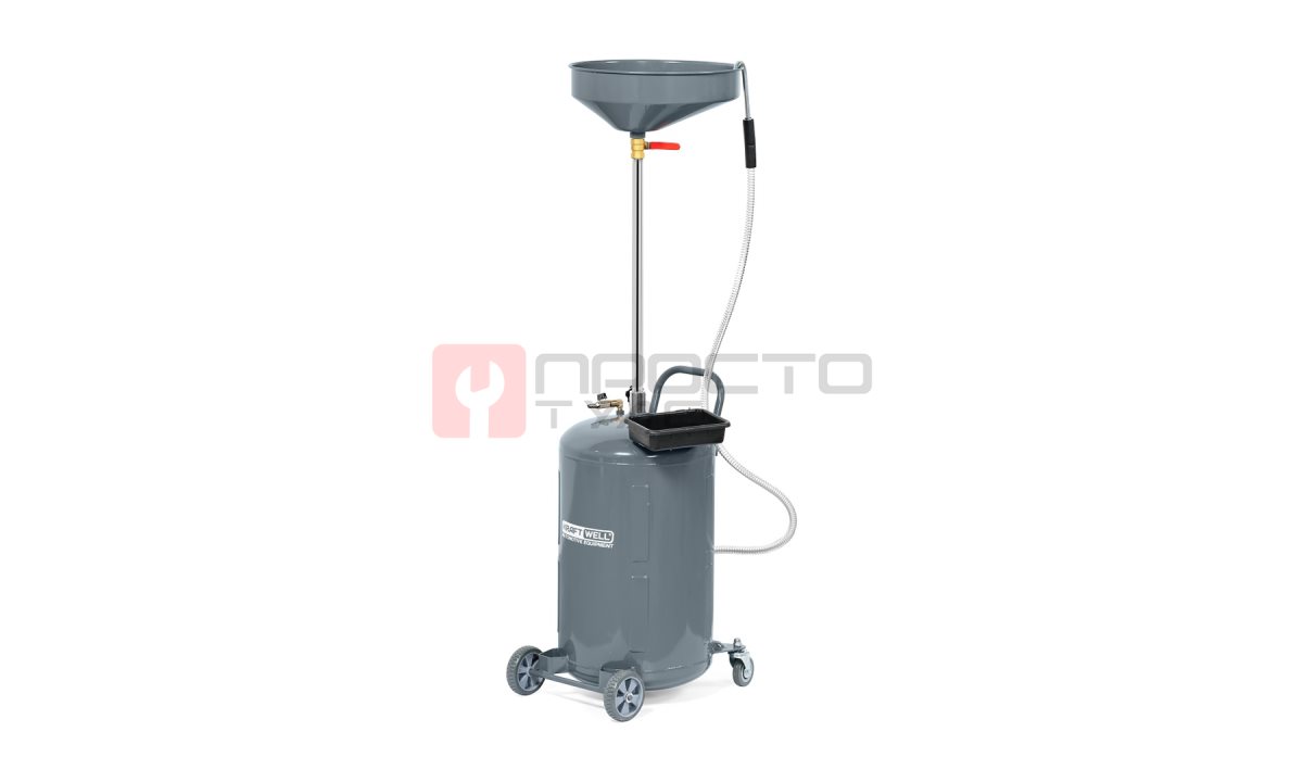  KraftWell KRW1803.80L Установка для слива масла/антифриза с подъемной ванной, 90 л (0)