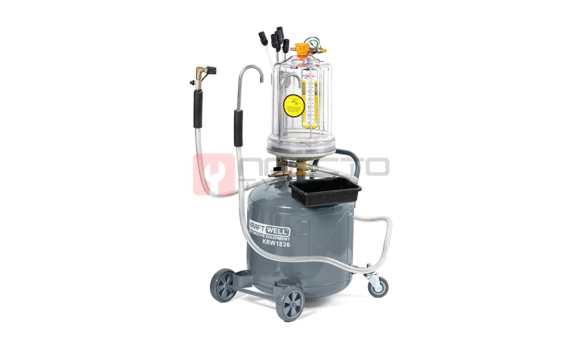  KraftWell KRW1836 Установка для откачки масла и антифриза с мерной емкостью, 40 л (0)