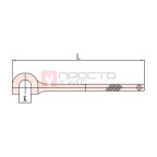  GARWIN INDUSTRIAL GSS-VJB02 Ключ вентильный U-образный искробезопасный 20х226 мм мни (1)