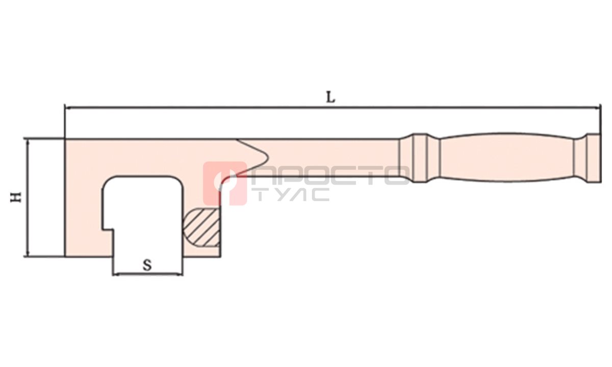  GARWIN INDUSTRIAL GSS-VO58 Ключ вентильный искробезопасный 58 мм (1)