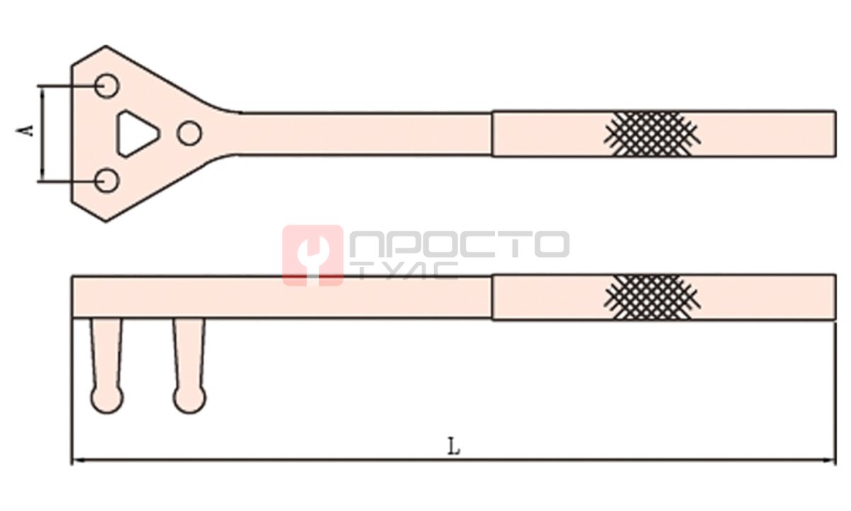  GARWIN INDUSTRIAL GSS-VPF400 Ключ вентильный искробезопасный 90 мм (1)