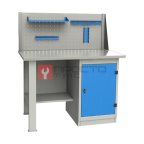  GARWIN INDUSTRIAL 004025-1 Верстак однотумбовый, тумба с дверцей с оцинкованной столешницей 1200 мм (синий RAL5005) (2)