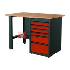  RUNTEC RTI12F-TI6-NI-3020 Верстак серии Industrial, 1200 мм, фанера, тумба с 6-ю ящиками, красный RAL 3020 мни (0)