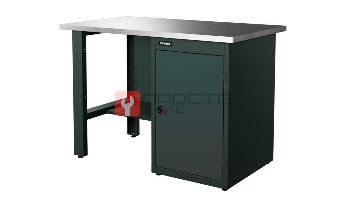  RUNTEC RTI12Z-TI0-NI-7016 Верстак серии Industrial, 1200 мм, оцинк., тумба с дверью, серый RAL 7016 (0)