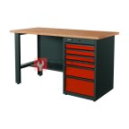  RUNTEC RTI15F-TI6-NI-3020 Верстак серии Industrial, 1500 мм, фанера, тумба с 6-ю ящиками, красный RAL 3020 мни (0)
