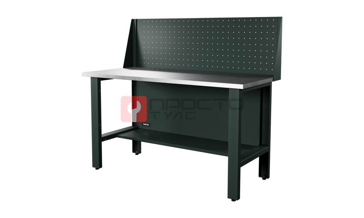  RUNTEC RTI15Z-NI-NI-P15-7016 Верстак серии Industrial, 1500 мм, оцинк, экран 500, серый RAL 7016 (0)