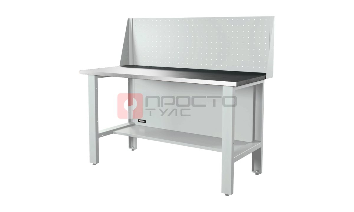  RUNTEC RTI15Z-NI-NI-P15-7035 Верстак серии Industrial, 1500 мм, оцинк, экран 500, светло-серый (7035) (0)