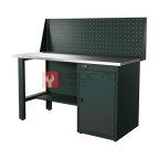 RUNTEC RTI15Z-TI0-NI-P15-7016 Верстак серии Industrial, 1500 мм, оцинк, тумба с дверью, экран 500, серый RAL 7016 мни (0)