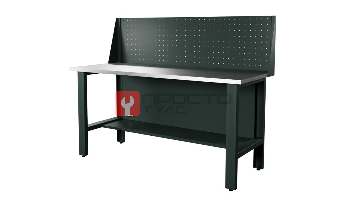 RUNTEC RTI17Z-NI-NI-P17-7016 Верстак серии Industrial, 1700 мм, оцинк, экран 500, серый RAL 7016 (0)