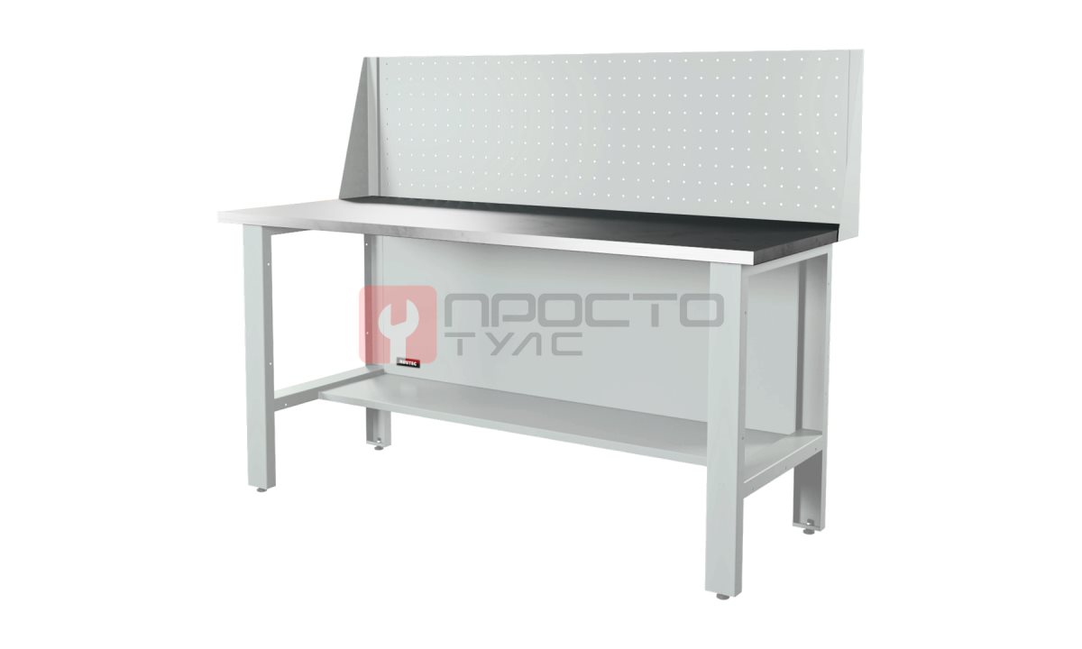  RUNTEC RTI17Z-NI-NI-P17-7035 Верстак серии Industrial, 1700 мм, оцинк, экран 500, светло-серый (7035) (0)