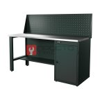  RUNTEC RTI17Z-TI0-NI-P17-7016 Верстак серии Industrial, 1700 мм, оцинк, тумба с дверью, экран 500, серый RAL 7016 мни (0)