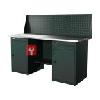  RUNTEC RTI17Z-TI0-TI0-P17-7016 Верстак серии Industrial, 1700 мм, оцинк, тумба с дверью + тумба с дверью, экран 500, серый RAL 7016 мни (0)