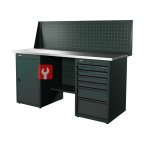  RUNTEC RTI17Z-TI0-TI6-P17-7016 Верстак серии Industrial, 1700 мм, оцинк, тумба с дверью + тумба с 6-ю ящиками, экран 500, серый RAL 7016 мни (0)