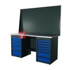  RUNTEC RTI17Z-TI7-TI4-P17-P17-5005 Верстак серии Industrial, 1700 мм, оцинк, тумба с 7-ю ящиками + тумба с 4-мя ящиками, экран 1000, синий RAL 5 мни (0)