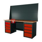 RUNTEC RTI20F-TI4-TI4-P20-P20-3020 Верстак серии Industrial, 2000 мм, фанера, тумба с 4-мя ящиками + тумба с 4-мя ящиками, экран 1000, красный R мни (0)