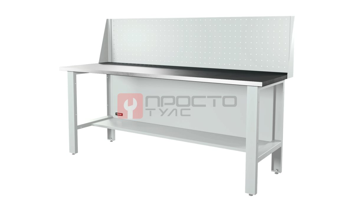  RUNTEC RTI20Z-NI-NI-P20-7035 Верстак серии Industrial, 2000 мм, оцинк, экран 500, светло-серый (7035) (0)