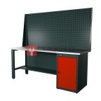  RUNTEC RTI20Z-TI0-NI-P20-P20-3020 Верстак серии Industrial, 2000 мм, оцинк, тумба с дверью, экран 1000, красный RAL 3020 мни (0)