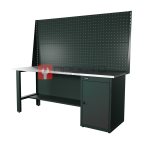  RUNTEC RTI20Z-TI0-NI-P20-P20-7016 Верстак серии Industrial, 2000 мм, оцинк, тумба с дверью, экран 1000, серый RAL 7016 мни (0)