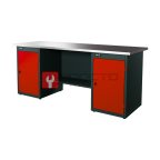 RUNTEC RTI20Z-TI0-TI0-3020 Верстак серии Industrial, 2000 мм, оцинк, тумба с дверью + тумба с дверью, красный RAL 3020 мни (0)
