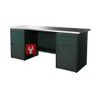  RUNTEC RTI20Z-TI0-TI0-7016 Верстак серии Industrial, 2000 мм, оцинк, тумба с дверью + тумба с дверью, серый RAL 7016 мни (0)