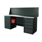  RUNTEC RTI20Z-TI0-TI4-P20-7016 Верстак серии Industrial, 2000 мм, оцинк, тумба с дверью + тумба с 4-мя ящиками, экран 500, серый RAL 7016 мни (0)