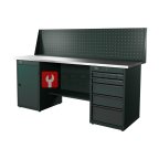  RUNTEC RTI20Z-TI0-TI5-P20-7016 Верстак серии Industrial, 2000 мм, оцинк, тумба с дверью + тумба с 5-ю ящиками, экран 500, серый RAL 7016 мни (0)