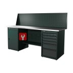  RUNTEC RTI20Z-TI0-TI6-P20-7016 Верстак серии Industrial, 2000 мм, оцинк, тумба с дверью + тумба с 6-ю ящиками, экран 500, серый RAL 7016 мни (0)