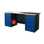  RUNTEC RTI20Z-TI4-TI4-5005 Верстак серии Industrial, 2000 мм, оцинк, тумба с 4-мя ящиками + тумба с 4-мя ящиками, синий RAL 5005 мни (0)
