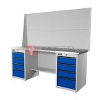  RUNTEC RTI20Z-TI4-TI4-P20-P20-5005(7035) Верстак серии Industrial, 2000 мм, оцинк, тумба с 4-мя ящиками + тумба с 4-мя ящиками, экран 1000, сини мни (0)